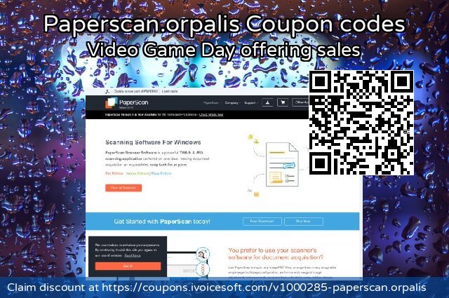 Paperscan.orpalis Coupon code for 2024 Video Game Day