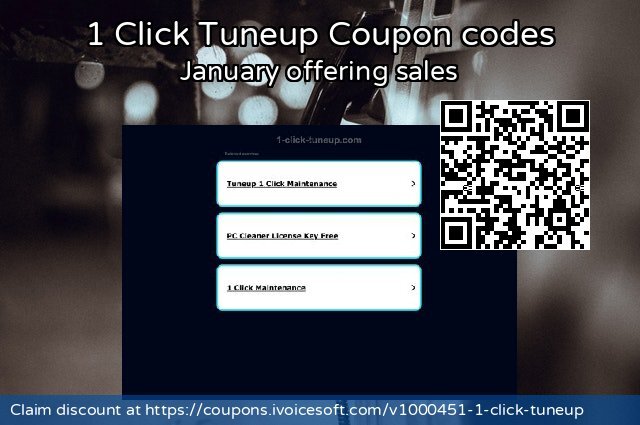 1 Click Tuneup Coupon code for 2022 Back to School