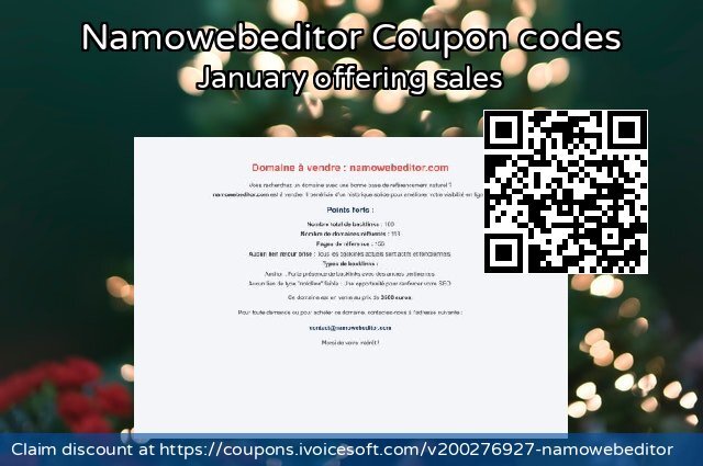 Namowebeditor Coupon code for 2024 Easter Day