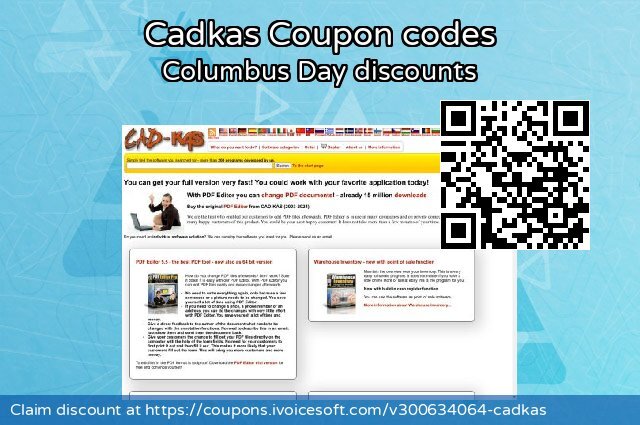 Cadkas Coupon code for 2024 Columbus Day