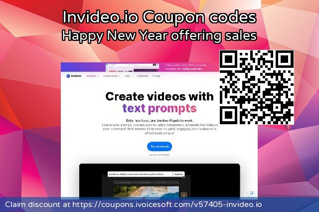 Invideo.io Coupon code for 2022 New Year's eve